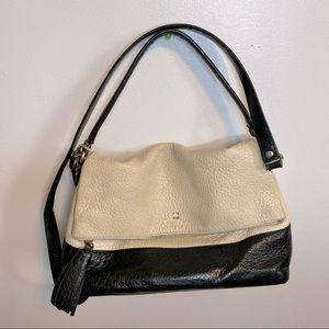 Kate Spade Black and Cream Crossbody Tassel Purse